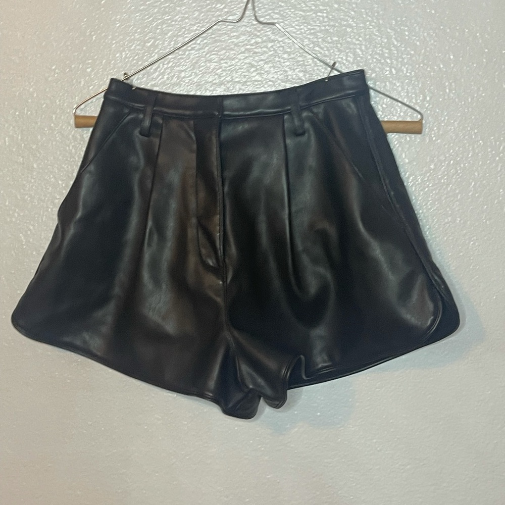 Leather House of cb mid waisted shorts!!!!